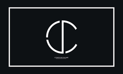 CJ or JC Alphabet Letters Logo Monogram