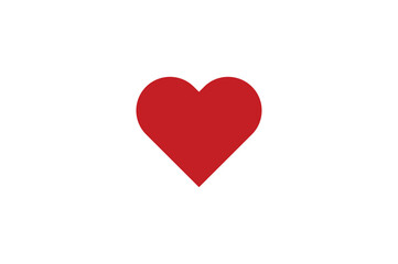 Red heart, love, romance or valentine's day vector icon isolated on white