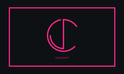 CJ or JC Alphabet Letters Logo Monogram