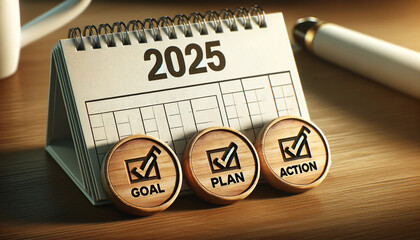 2025 Business Goal, Plan, and Action Concept