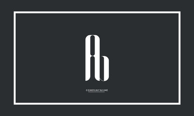 Alphabet letters icon logo AB or BA	
