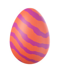easter egg on isolated transparent background
