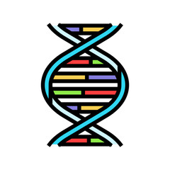 dna helix cryptogenetics color icon vector. dna helix cryptogenetics sign. isolated symbol illustration