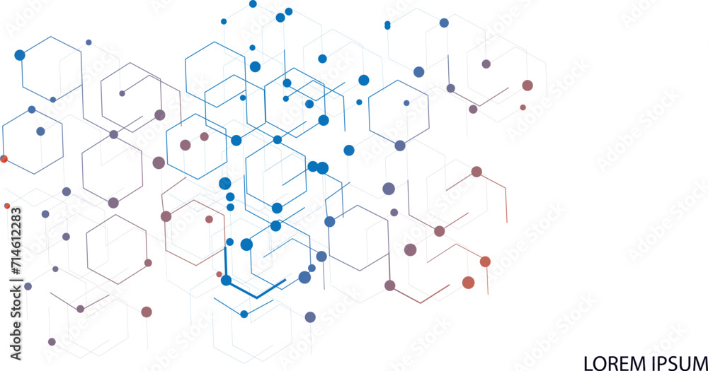Aufkleber minimal geometric background. vector banner design, white background with hexagon pattern