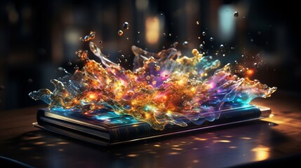 Digital Knowledge Odyssey: 3D Illustration Redefining E-Books and Textbooks
