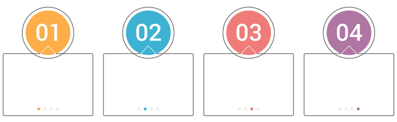 Infographic template with four steps or options, workflow, process diagram