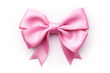 pink bow isolated on white