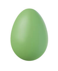 easter egg on isolated transparent background