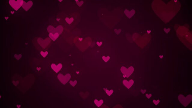 beautiful pink floating hearts background seasonal valentine holiday wallpaper animation