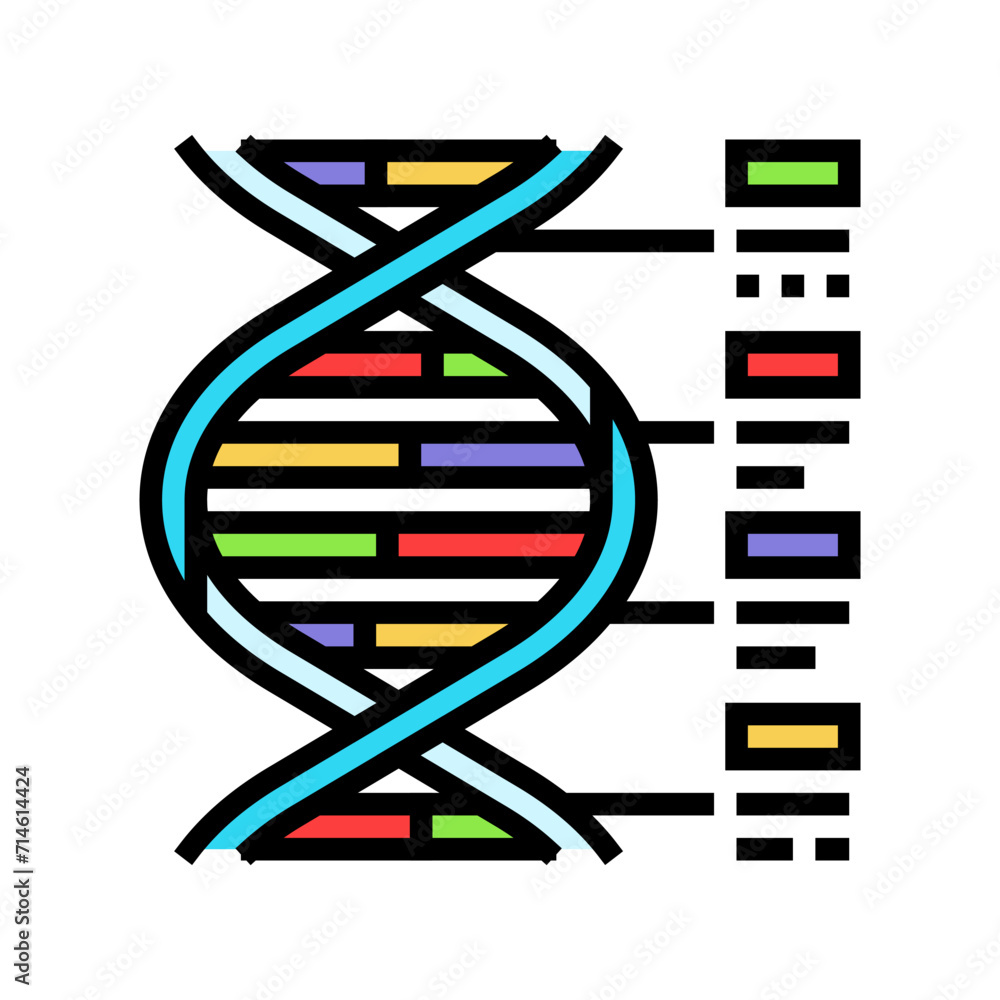 Poster biological code cryptogenetics color icon vector. biological code cryptogenetics sign. isolated symb