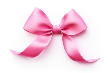 pink bow isolated on white