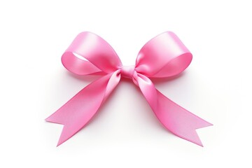 pink ribbon bow isolated