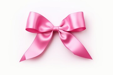 Naklejka premium pink bow isolated on white