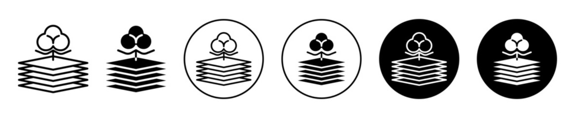 Vape cotton pads vector icon set collection. Vape cotton pads Outline flat Icon. © Krupal