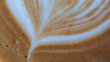 Close-up of milk foam surface