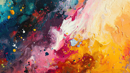 Beautiful multicolor paint splash abstract background