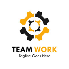 Team work design logo template illustration