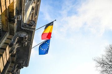 Belgique europe drapeau parlement Federal politique - obrazy, fototapety, plakaty