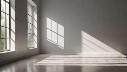 aesthetic empty room with natural shadow