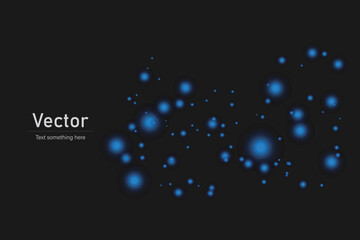 Abstract dotted. Flow of particles. Vector cyber technology illustration.