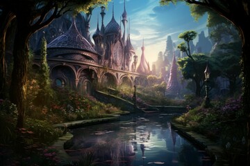 Tranquil meditation gardens, where one can find inner peace and harmony - Generative AI