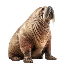 Fototapeta premium Walrus isolated on white or transparent background