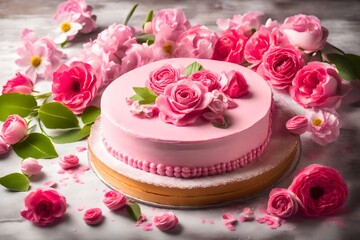 cake or mothers day cake on a background