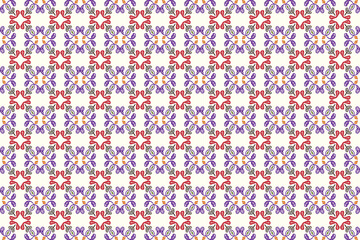 White background Classic batik motif, simple pattern with light color combination