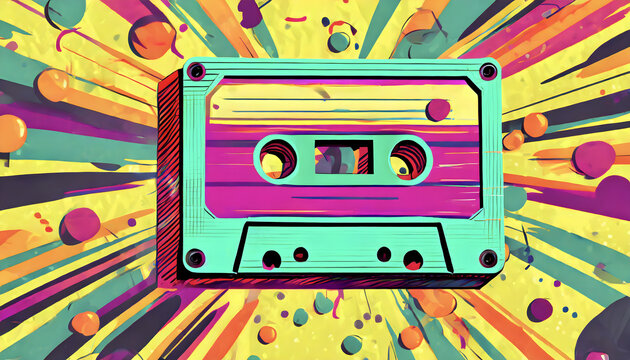 y2k, kassette, kasette, band, close up, farbe, bunt, retro, 80s, 90s, retro, modern, neu, tasks, alt, record, stereo, analog, 1