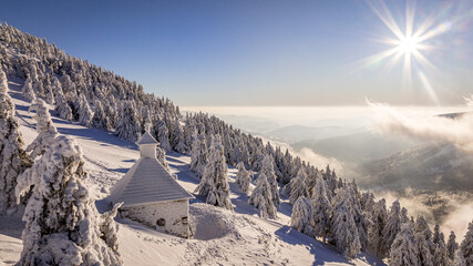 View over the mountains, Jeseníky, Vřesová studánka, Czech republic