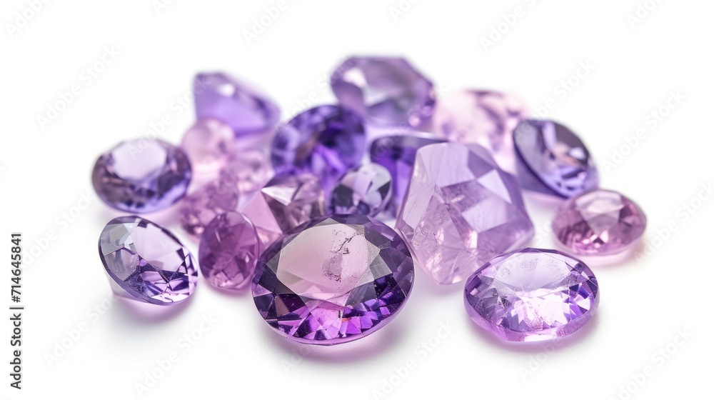 Aufkleber a bunch of different colored diamonds on a white surface with a reflection of the diamond in the mid