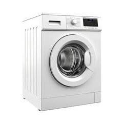 Washing machine isolated on white or transparent background