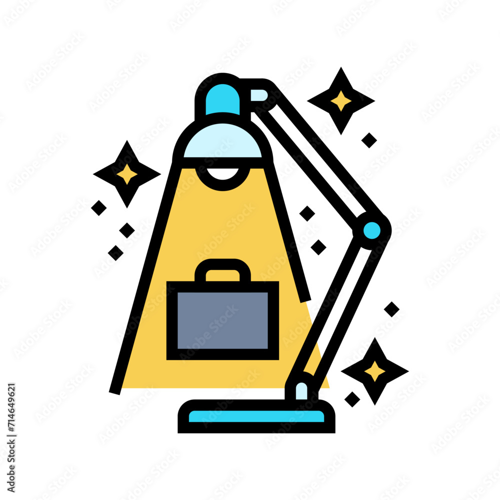 Aufkleber deep work time management color icon vector. deep work time management sign. isolated symbol illustr
