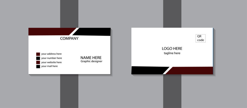attractive and modern double sided business card