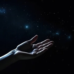Hand Reaching Out To The Stars