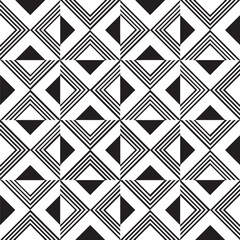 Abstract geometric seamless pattern. with Vector background. Black and white texture. Graphic modern pattern