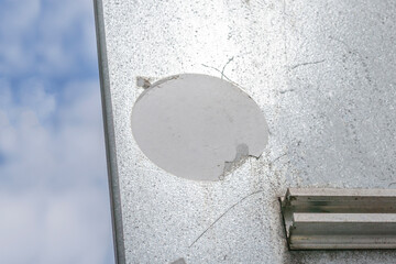 Sticker Mockup Template Texture Paper Street Urban Round Square Rectangle Grunge Torn Glued Effect Logo