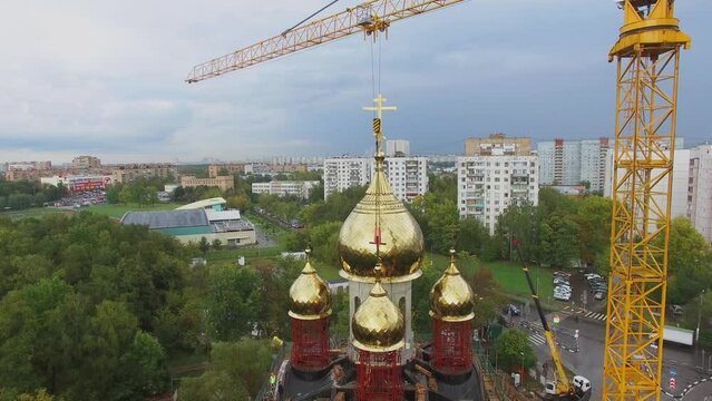 Building site of Holly Blessed Matrona of Moscow church 