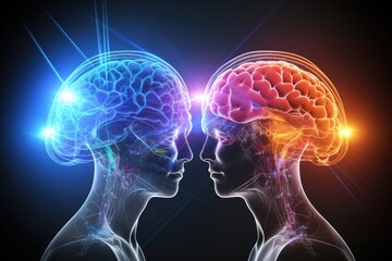 Neuronal learning, 3d neurons forge new connections, strengthening brain's cognitive abilities, Neurons in the brain as messengers, brain's neurons fire, deep concentration focus, neuronal network