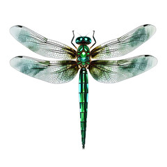 Hines Emerald Dragonfly isolated Transparent Background