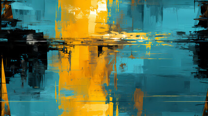 Abstract motley bright wave colorful glitches of painted design background image