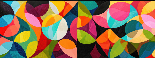 Creative abstract geometric pattern background with bright multi colors