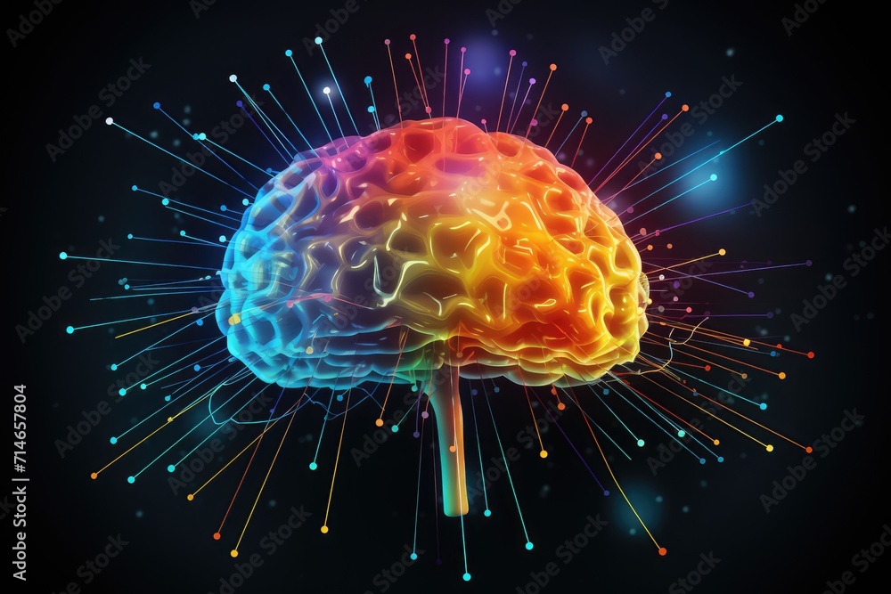 Poster human brain deep learning memory processes. long-term memory stores information, short-term memory h