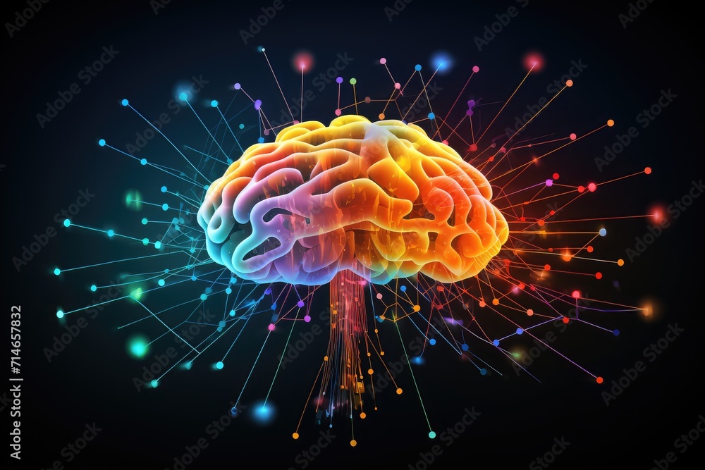 Poster human brain deep learning memory processes. long-term memory stores information, short-term memory h