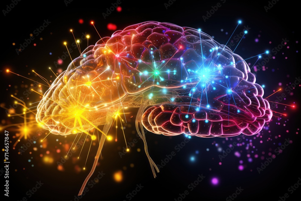 Poster human brain deep learning memory processes. long-term memory stores information, short-term memory h