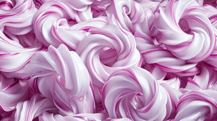  a bunch of pink and white swirls that are very close to the top of a wall of pink and white swirls that are very close to the bottom of the picture.