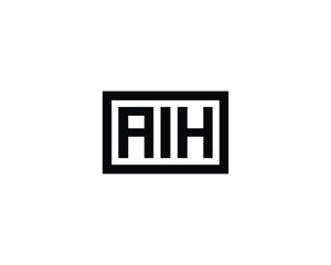 AIH logo design vector template