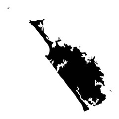 Northland Region map, administrative division of New Zealand. Vector illustration. - obrazy, fototapety, plakaty