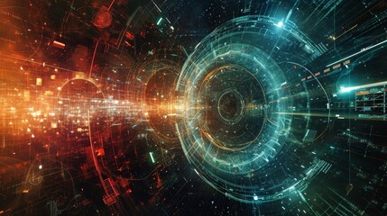 Obraz premium System Nexus: Navigating the Interconnected Web of Technological Realms