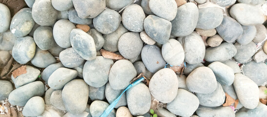 Art of the texture of natural stone piles